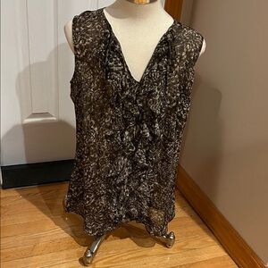 New York & Company Black and Brown Blouse